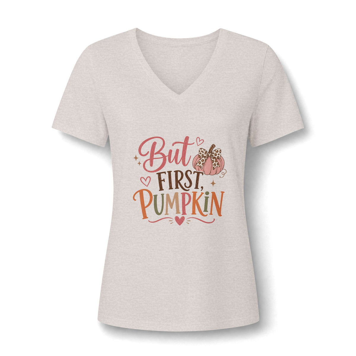 But First, Pumpkin V-Neck Tee