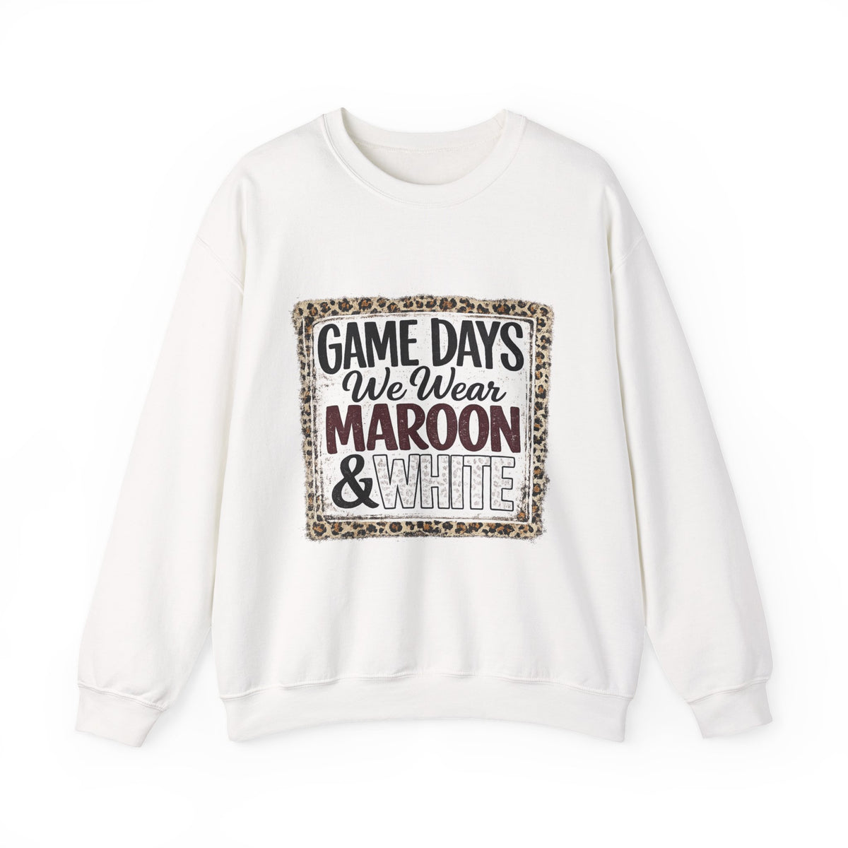 We Wear Maroon & White Spirit Crewneck