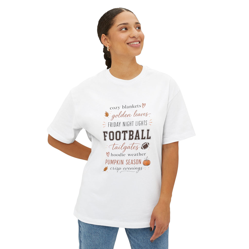 Football and Fall Tee - Cozy Pumpkin Season Graphic Shirt (Fall 2026)