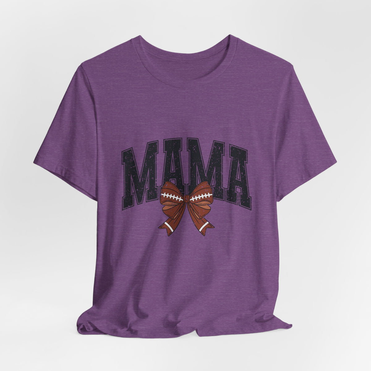 Mama Distressed Football Bow Tee