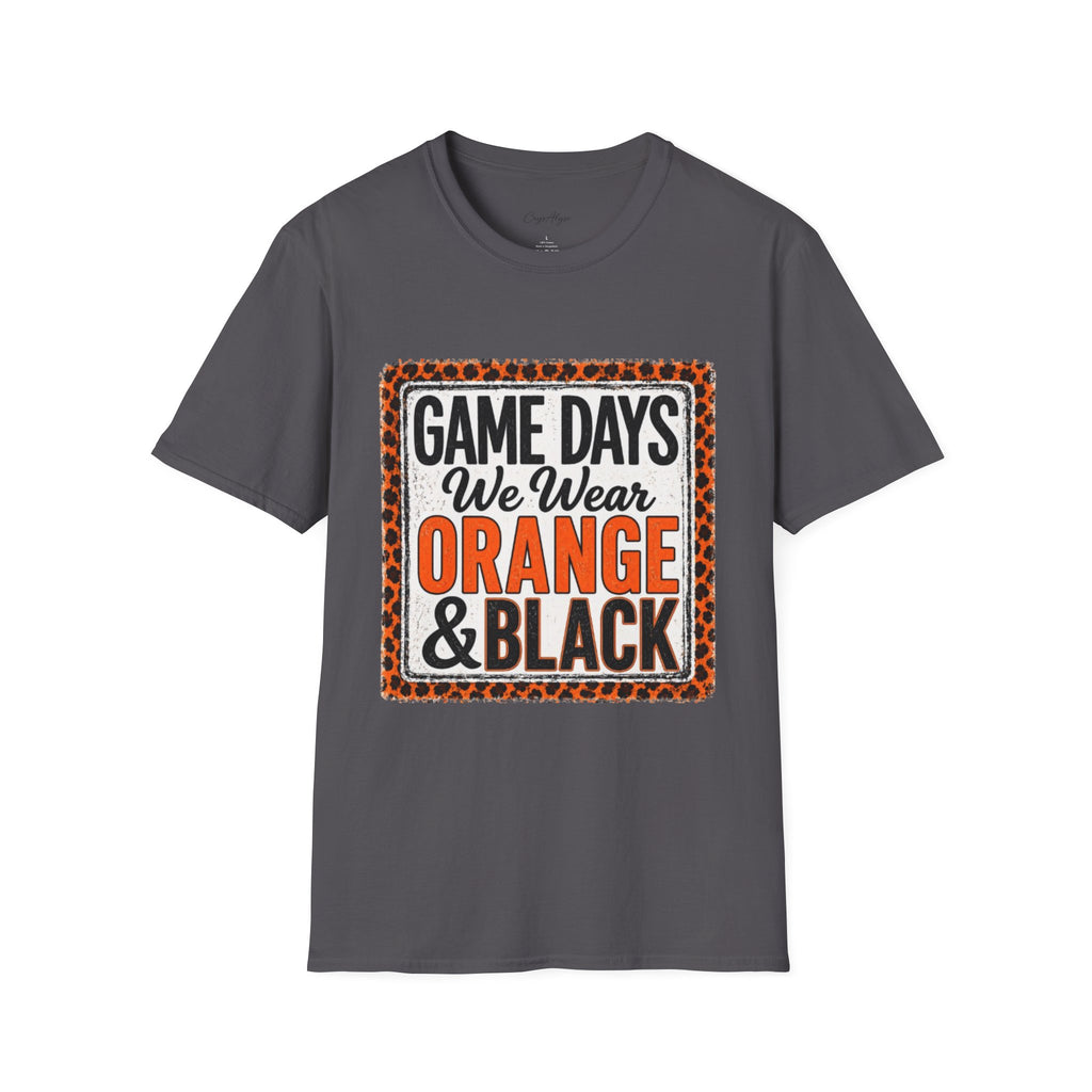 We Wear Orange & Black Spirit Tee