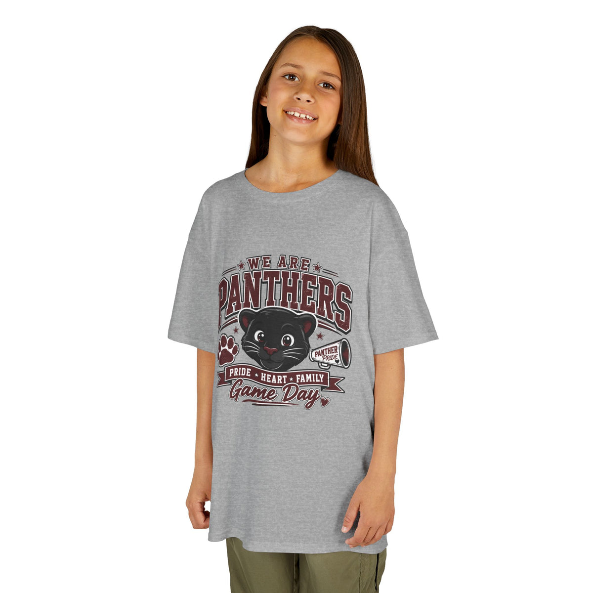 Panthers Pride, Heart & Family Kids Tee