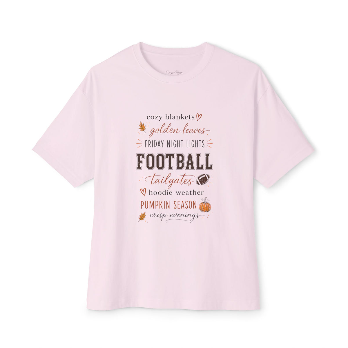 Football and Fall Tee - Cozy Pumpkin Season Graphic Shirt (Fall 2026)