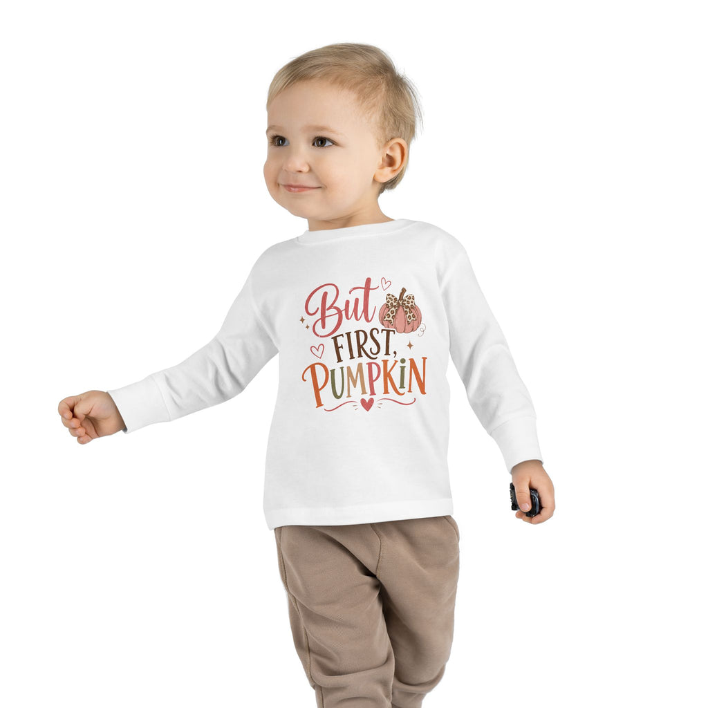 But First, Pumpkin Toddler Long-Sleeve Tee