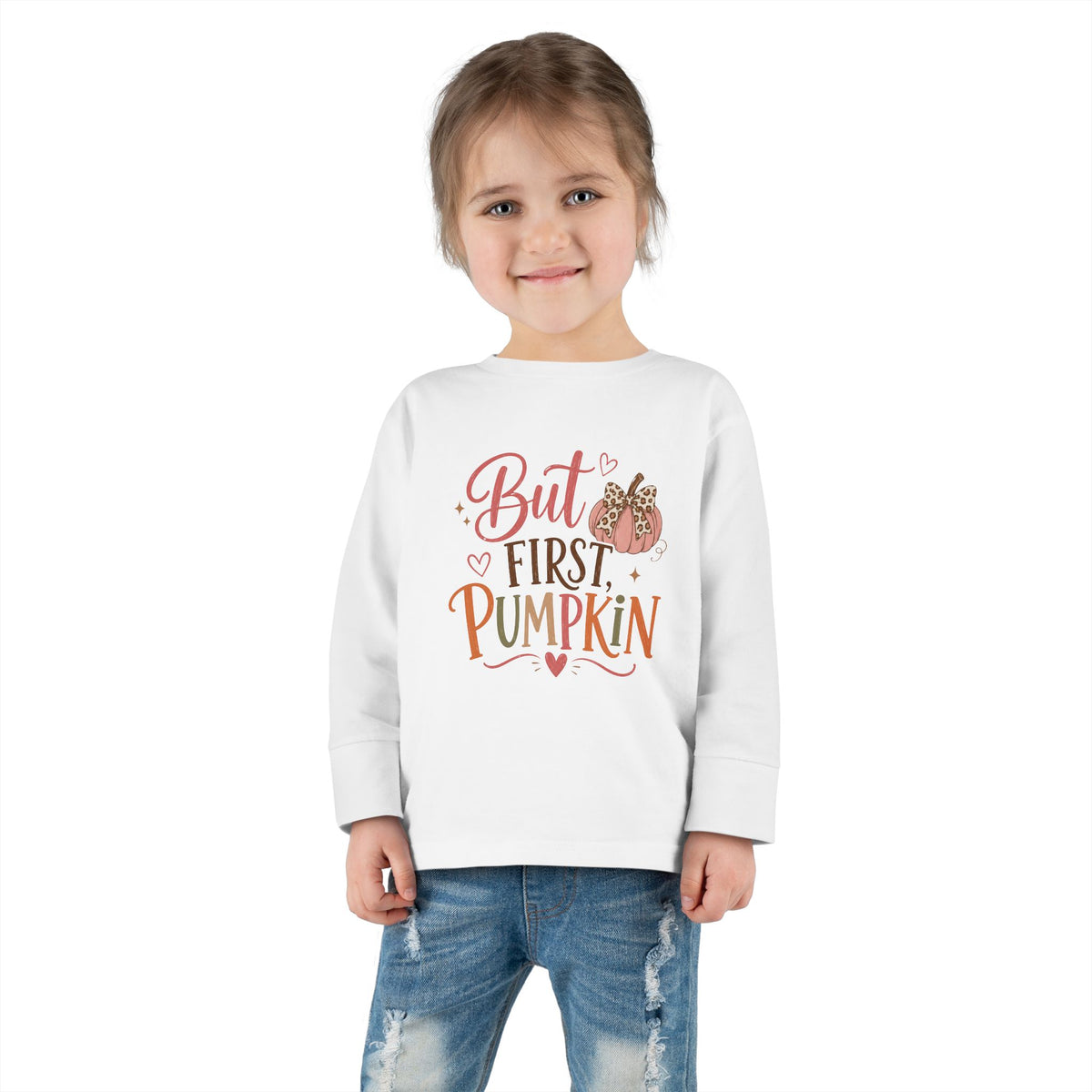 But First, Pumpkin Toddler Long-Sleeve Tee