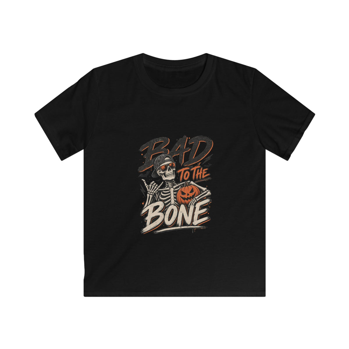 Bad to the Bone Skeleton Halloween Tee