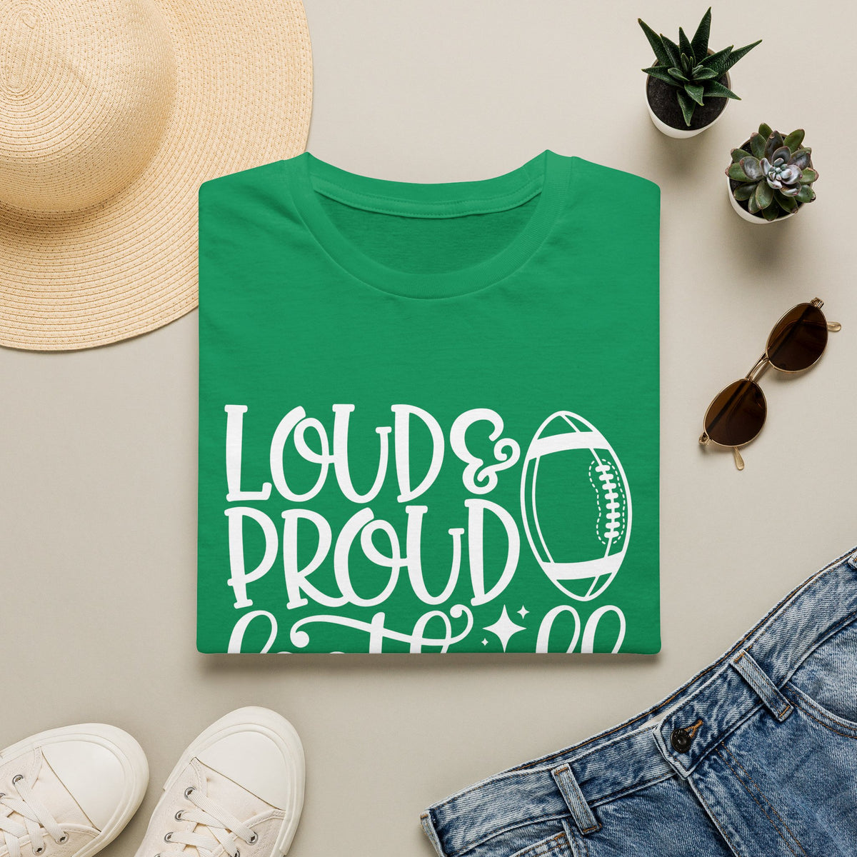 Loud & Proud Football Mom Tee