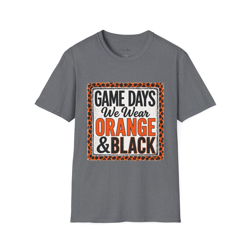 We Wear Orange & Black Spirit Tee