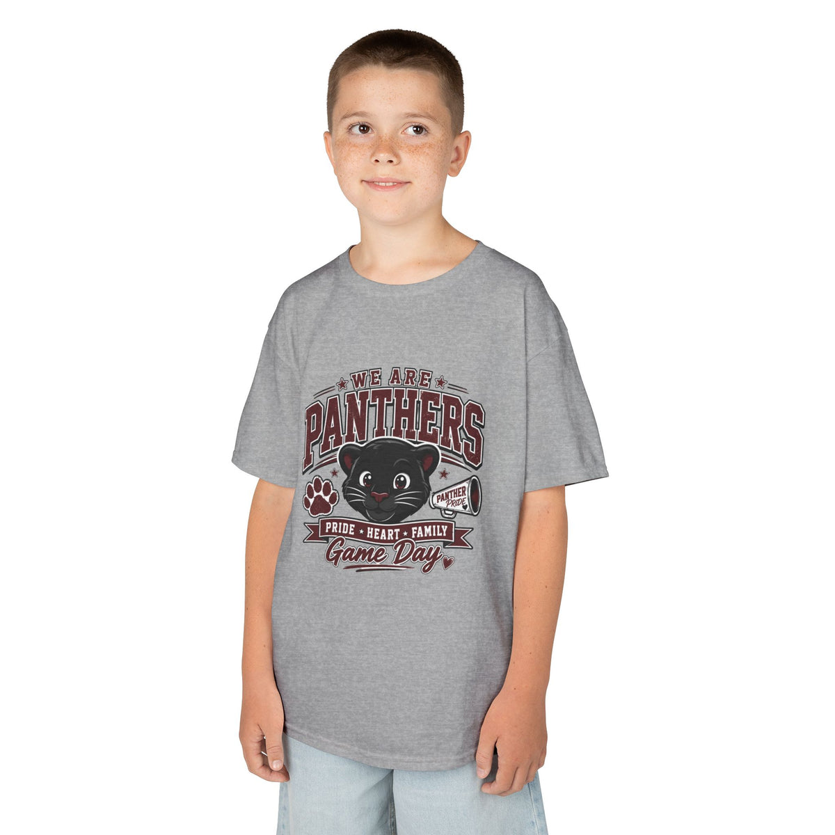 Panthers Pride, Heart & Family Kids Tee
