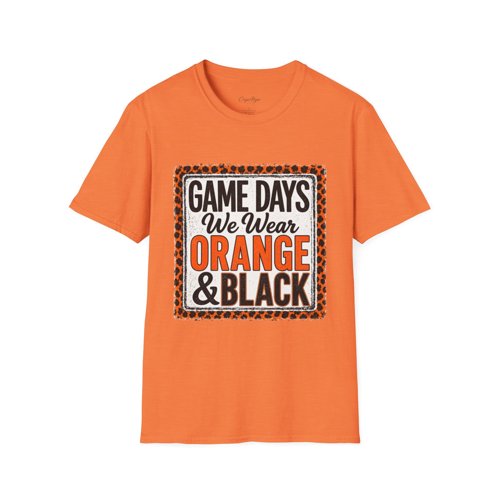 We Wear Orange & Black Spirit Tee