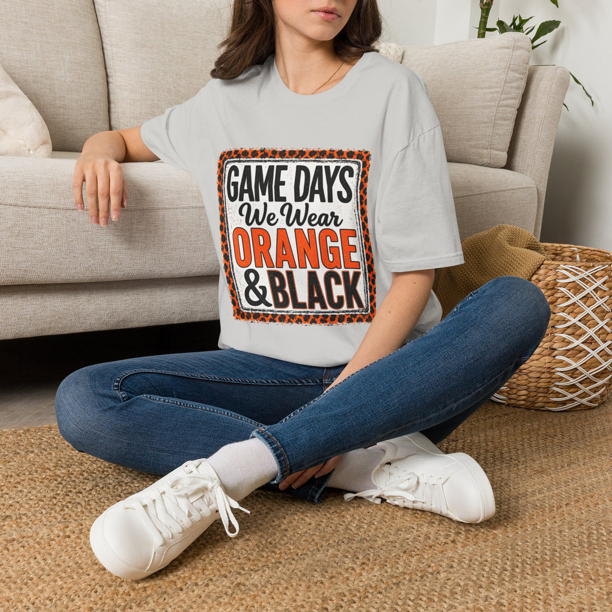 We Wear Orange & Black Spirit Tee