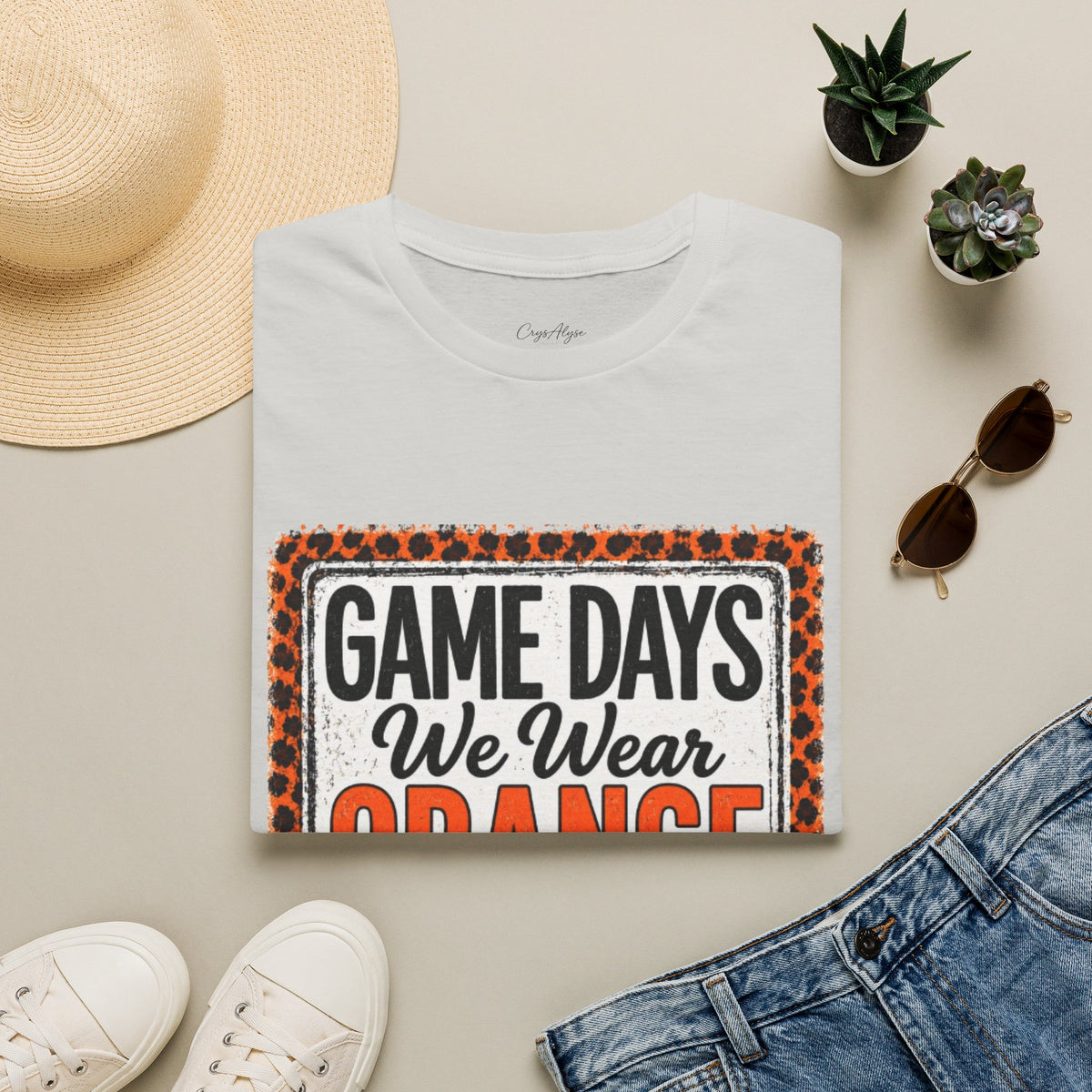 We Wear Orange & Black Spirit Tee