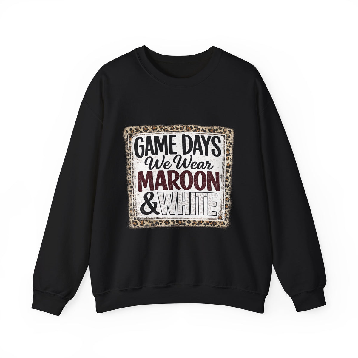 We Wear Maroon & White Spirit Crewneck