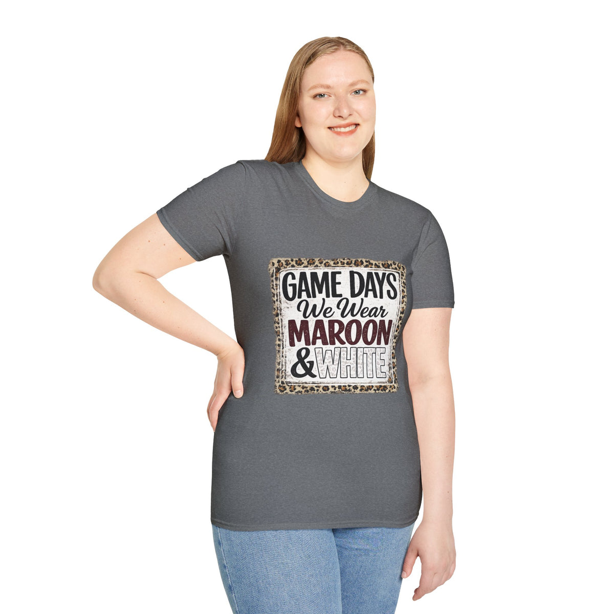 We Wear Maroon & White Spirit Tee