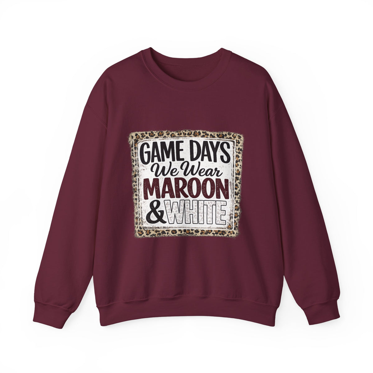 We Wear Maroon & White Spirit Crewneck