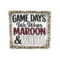 We Wear Maroon & White Leopard Sticker