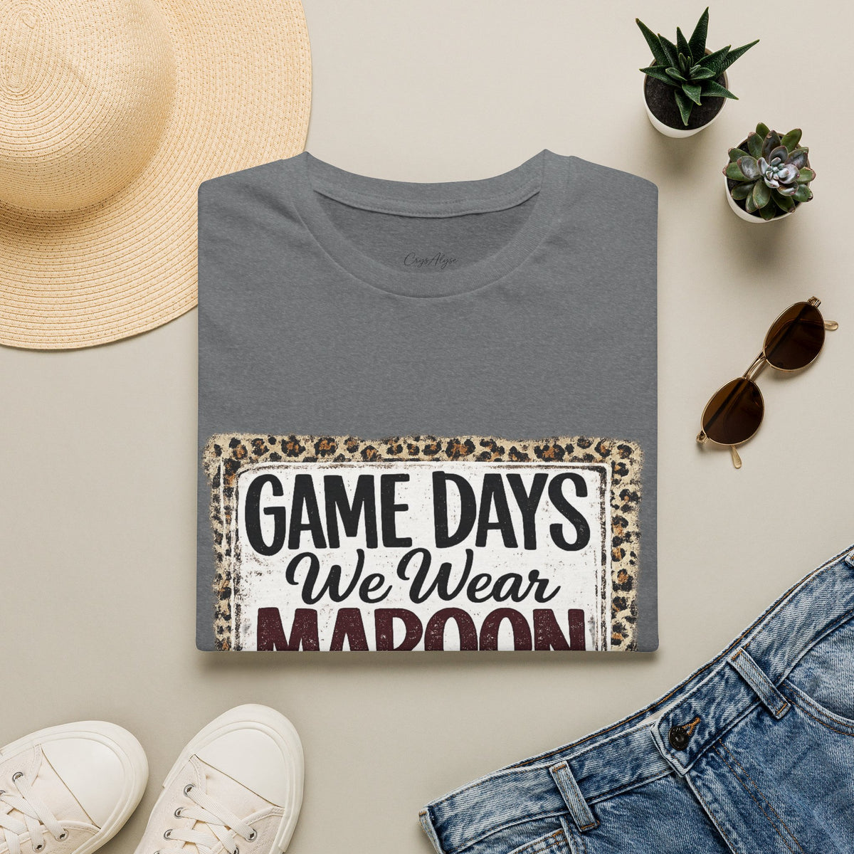 We Wear Maroon & White Spirit Tee