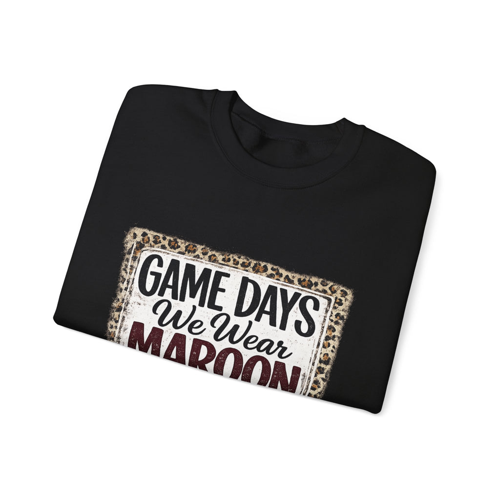 We Wear Maroon & White Spirit Crewneck
