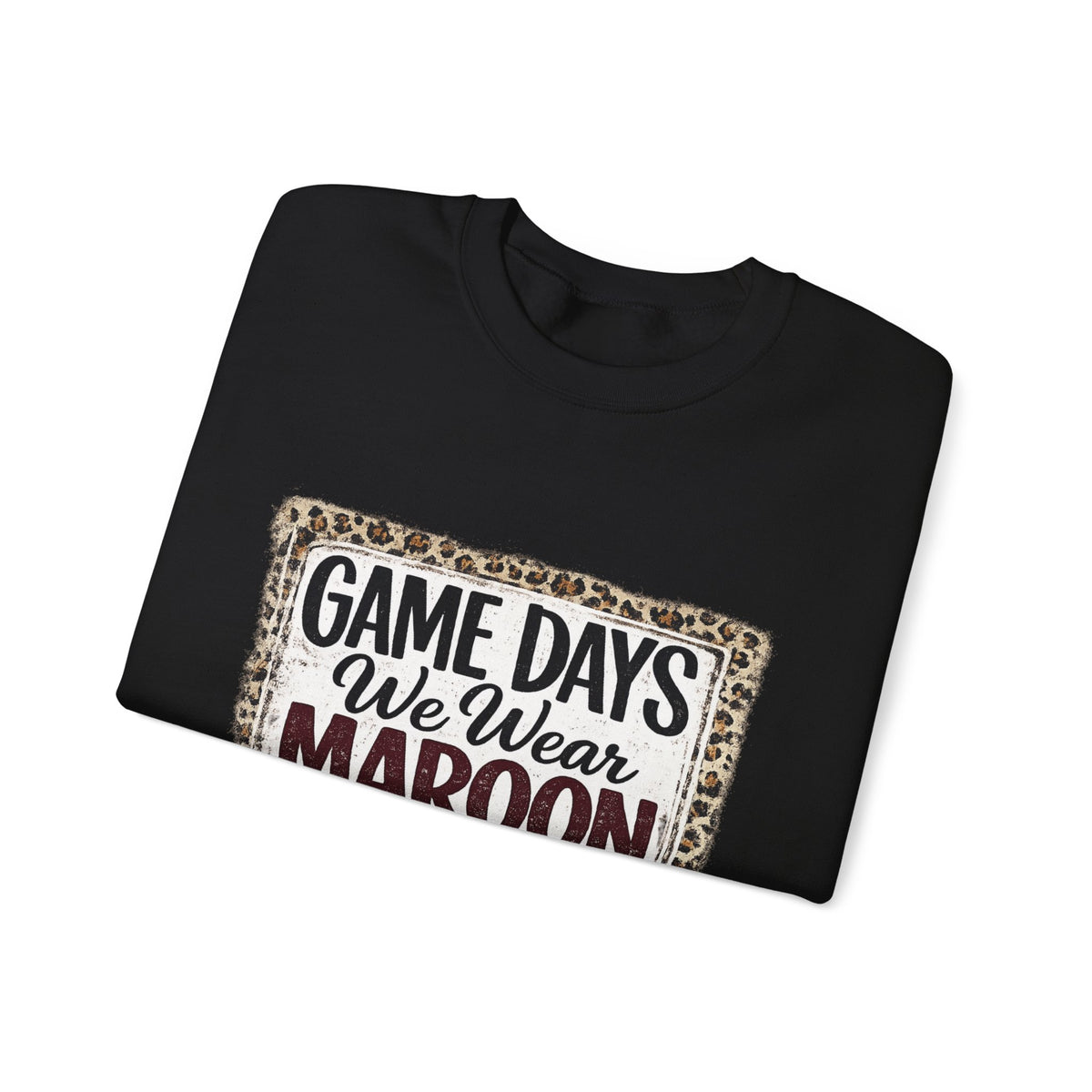 We Wear Maroon & White Spirit Crewneck
