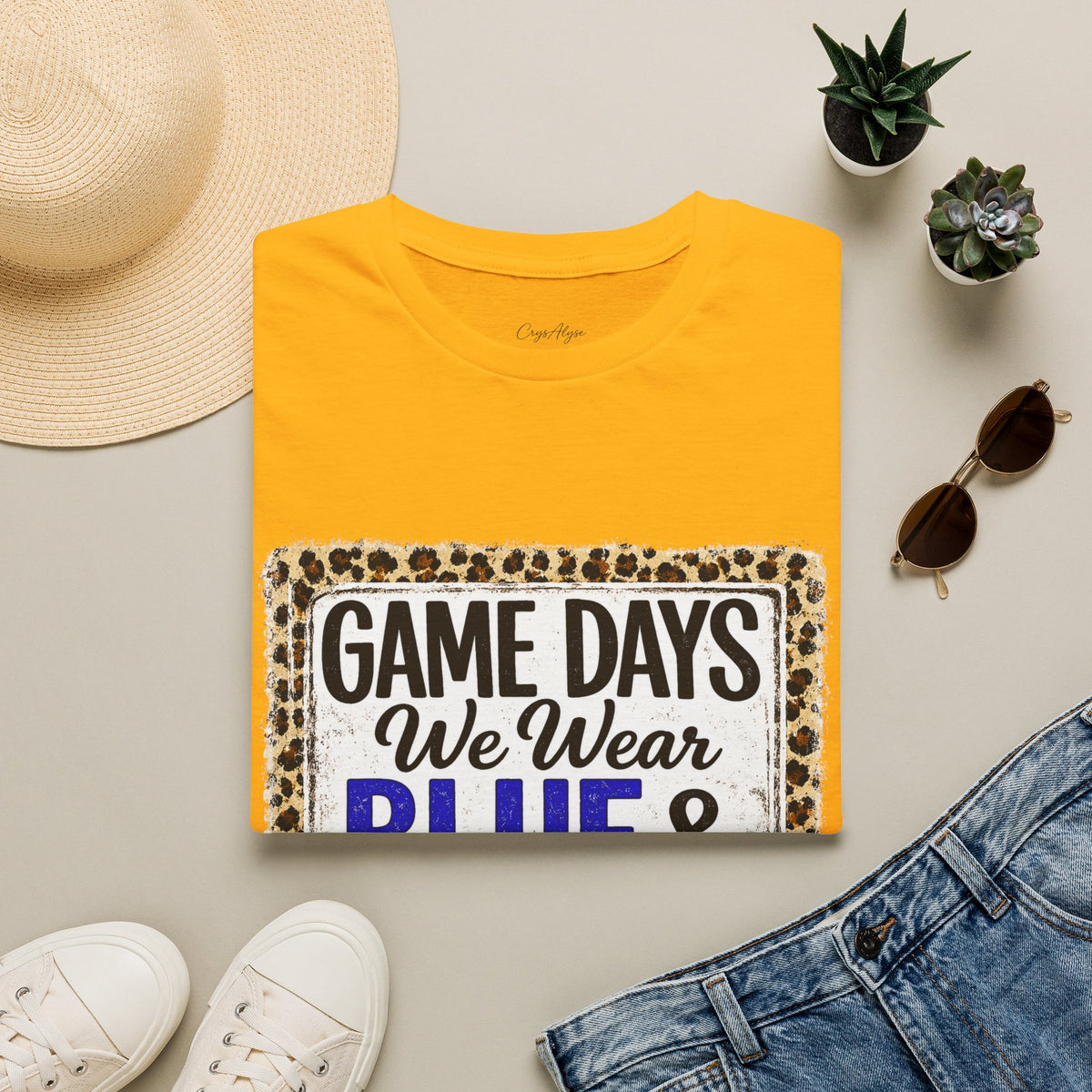 We Wear Blue & Gold Spirit Tee