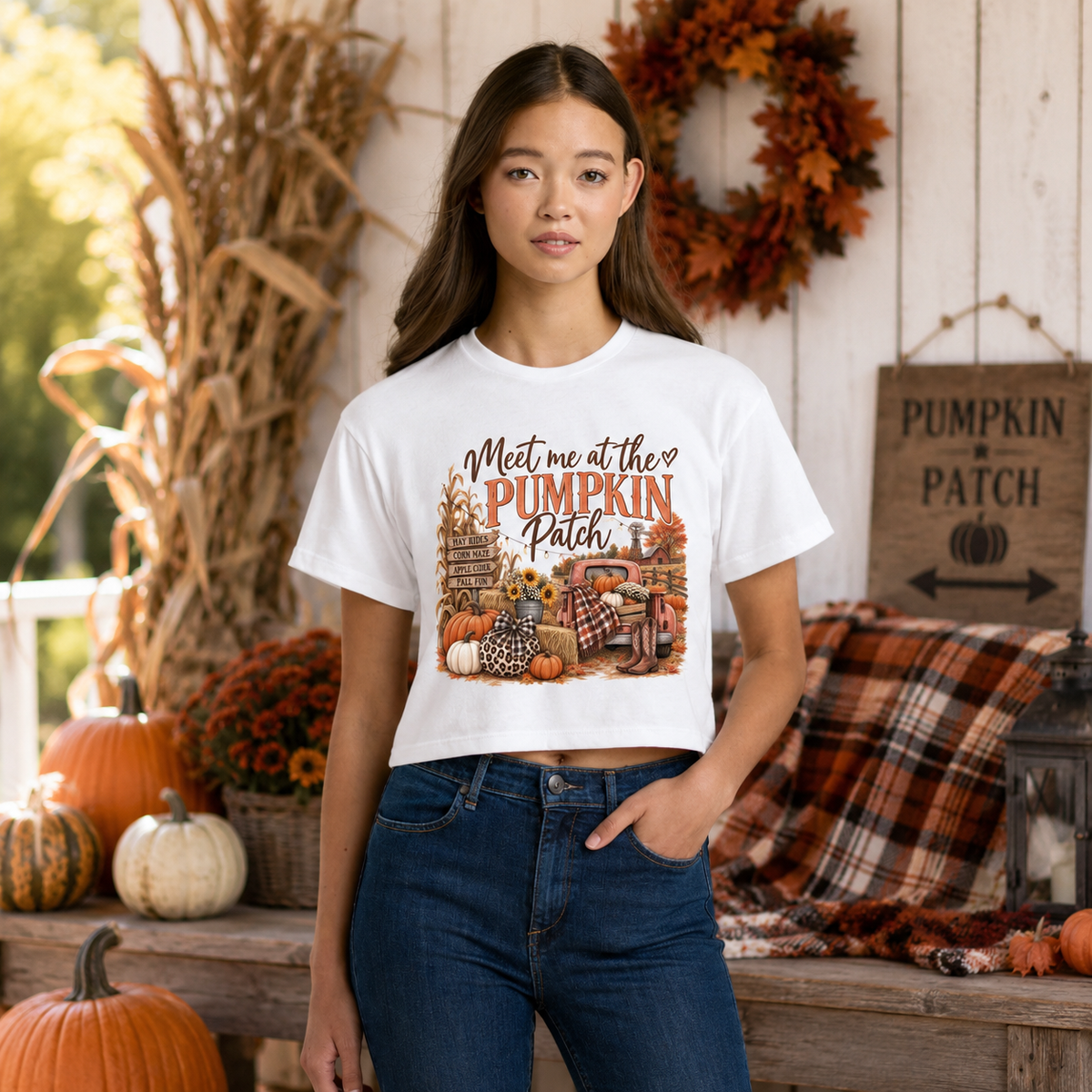 Meet Me at the Pumpkin Patch Crop Tee