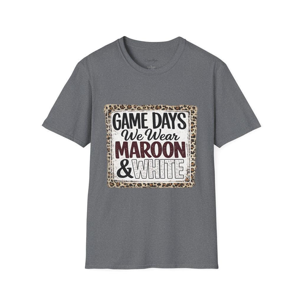 We Wear Maroon & White Spirit Tee