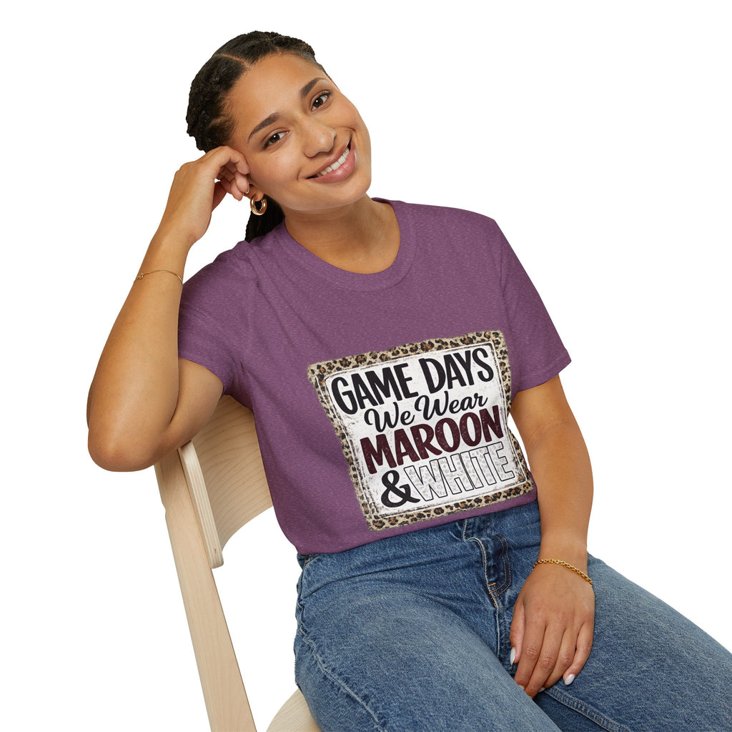 We Wear Maroon & White Spirit Tee