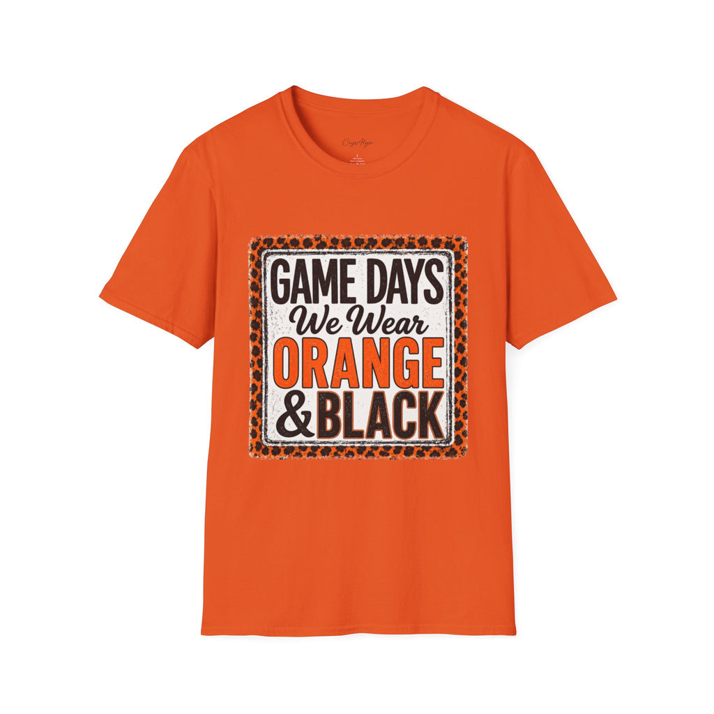 We Wear Orange & Black Spirit Tee