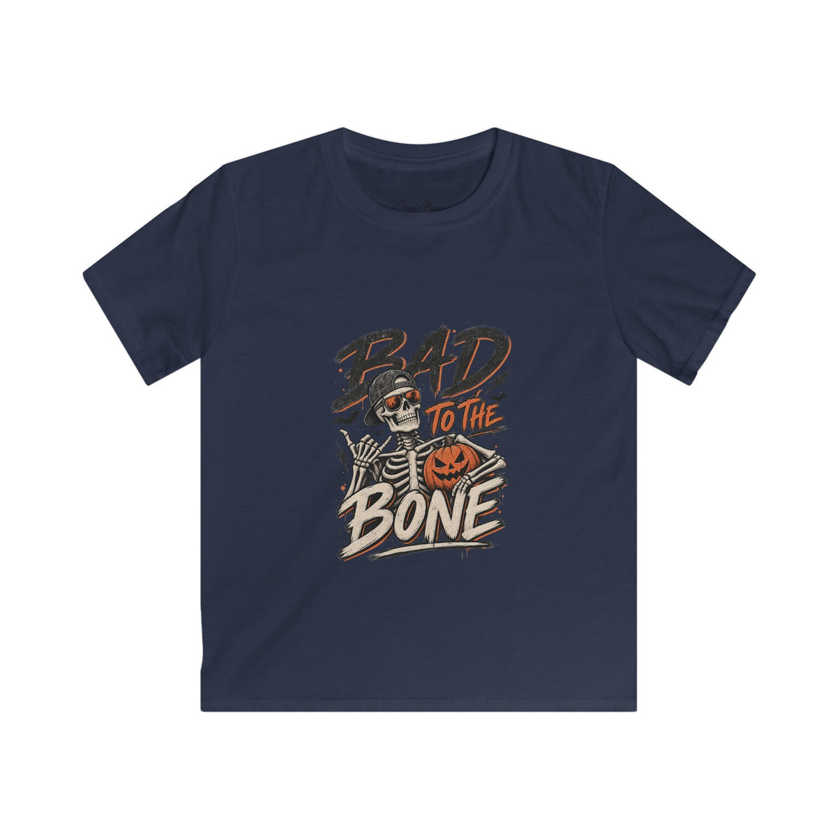 Bad to the Bone Skeleton Halloween Tee
