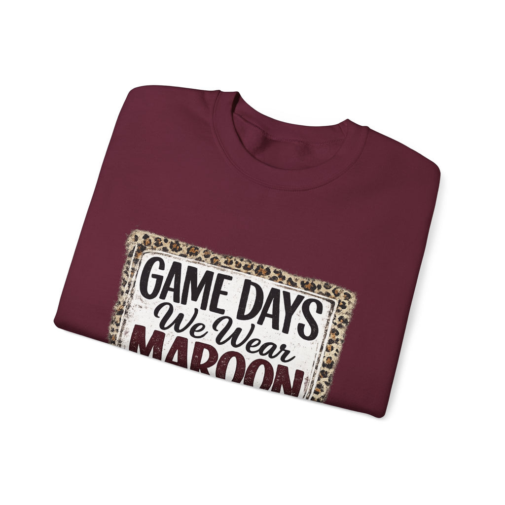 We Wear Maroon & White Spirit Crewneck