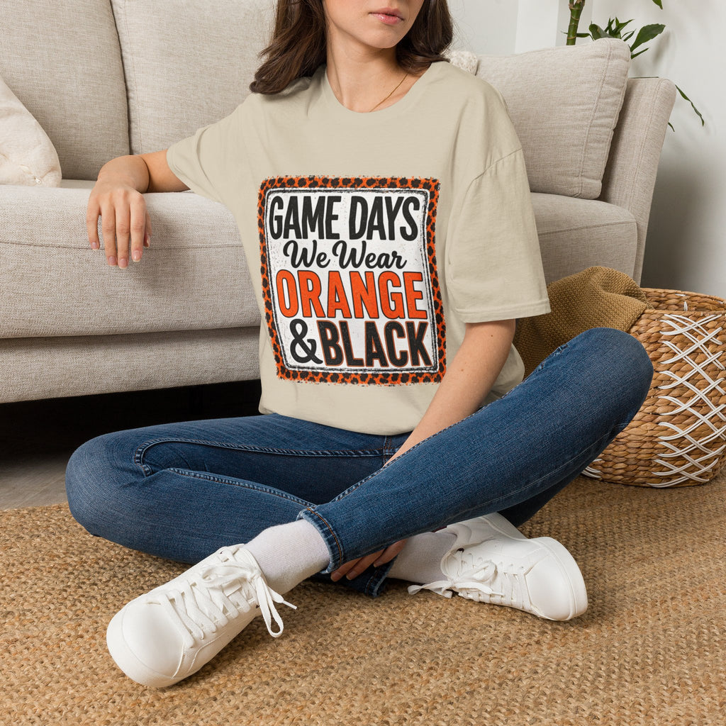 We Wear Orange & Black Spirit Tee