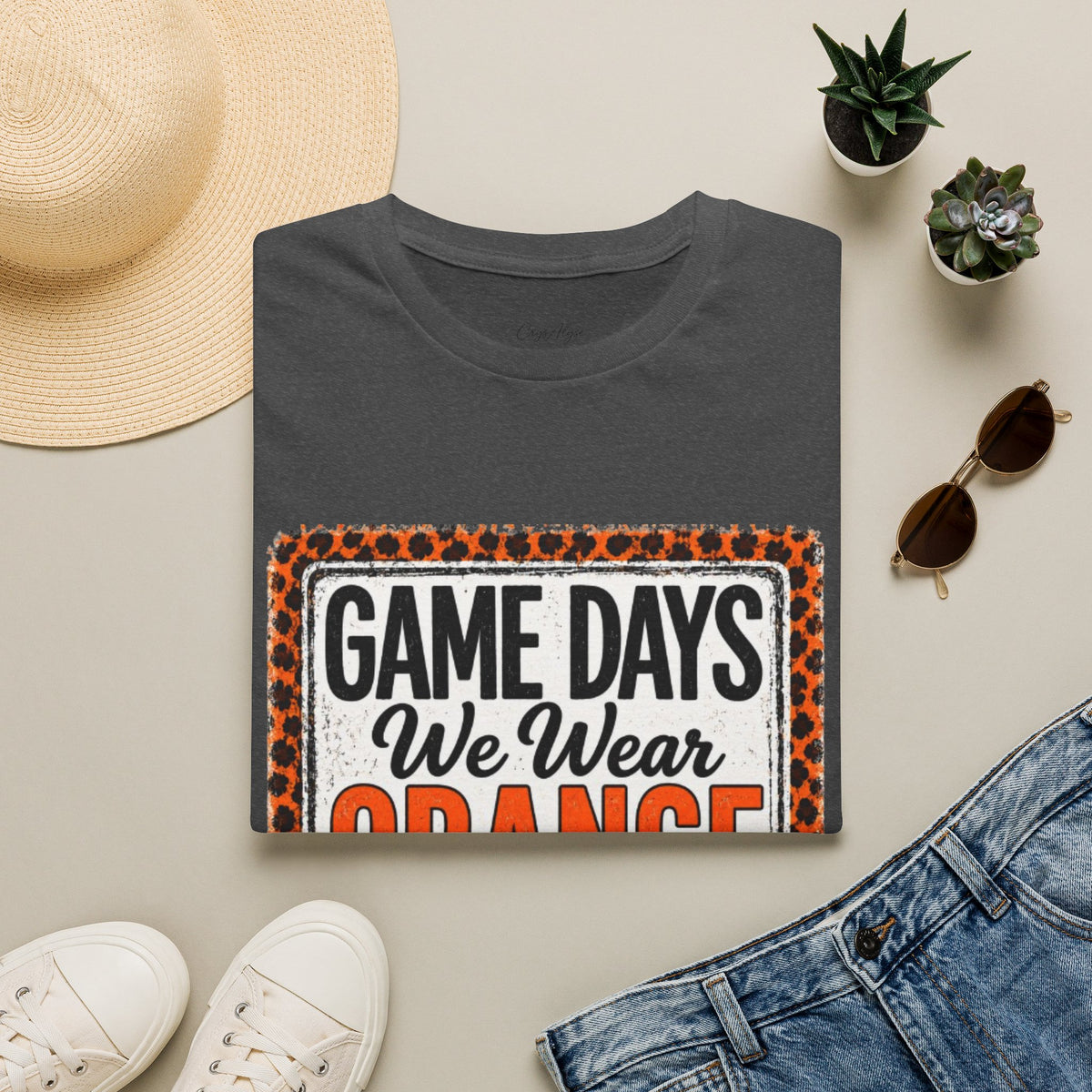 We Wear Orange & Black Spirit Tee