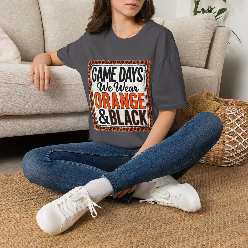 We Wear Orange & Black Spirit Tee