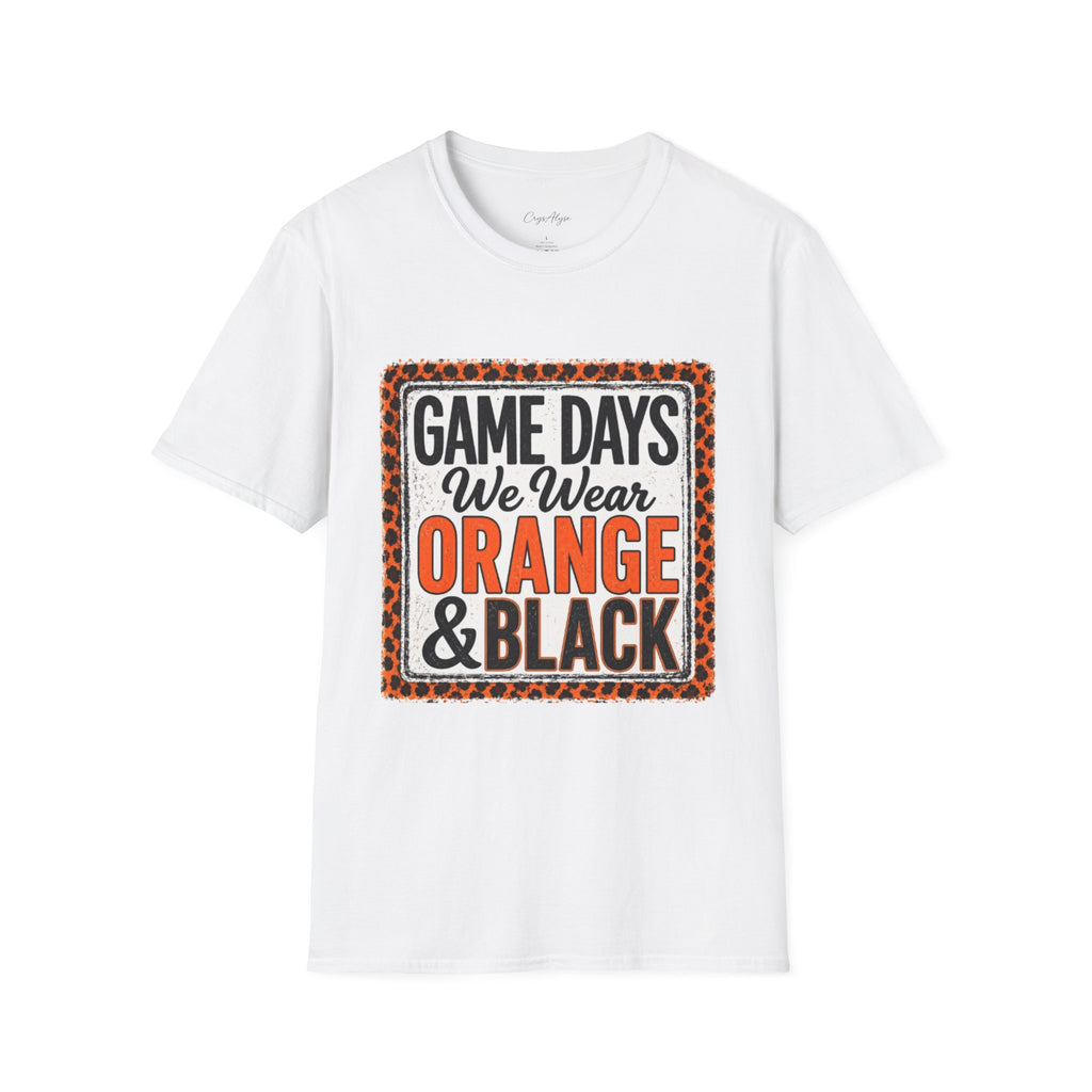 We Wear Orange & Black Spirit Tee