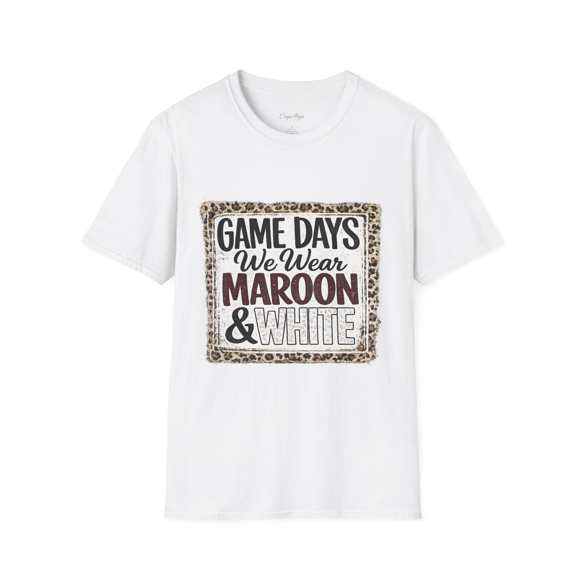 We Wear Maroon & White Spirit Tee