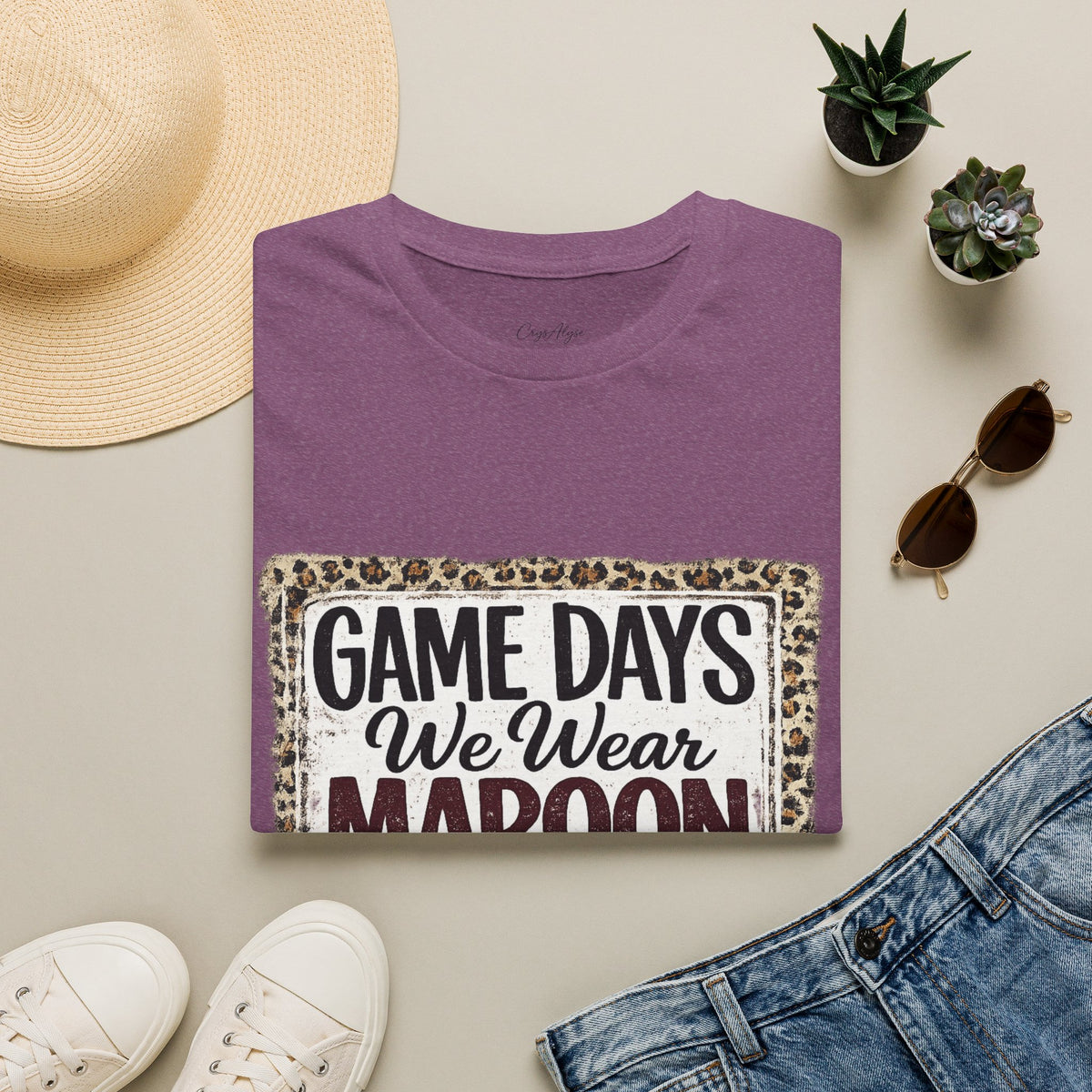 We Wear Maroon & White Spirit Tee
