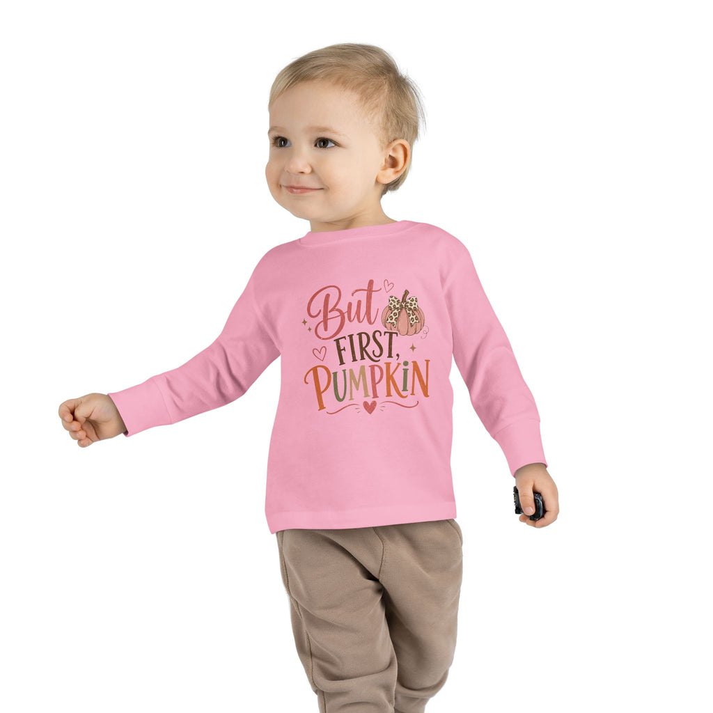 But First, Pumpkin Toddler Long-Sleeve Tee
