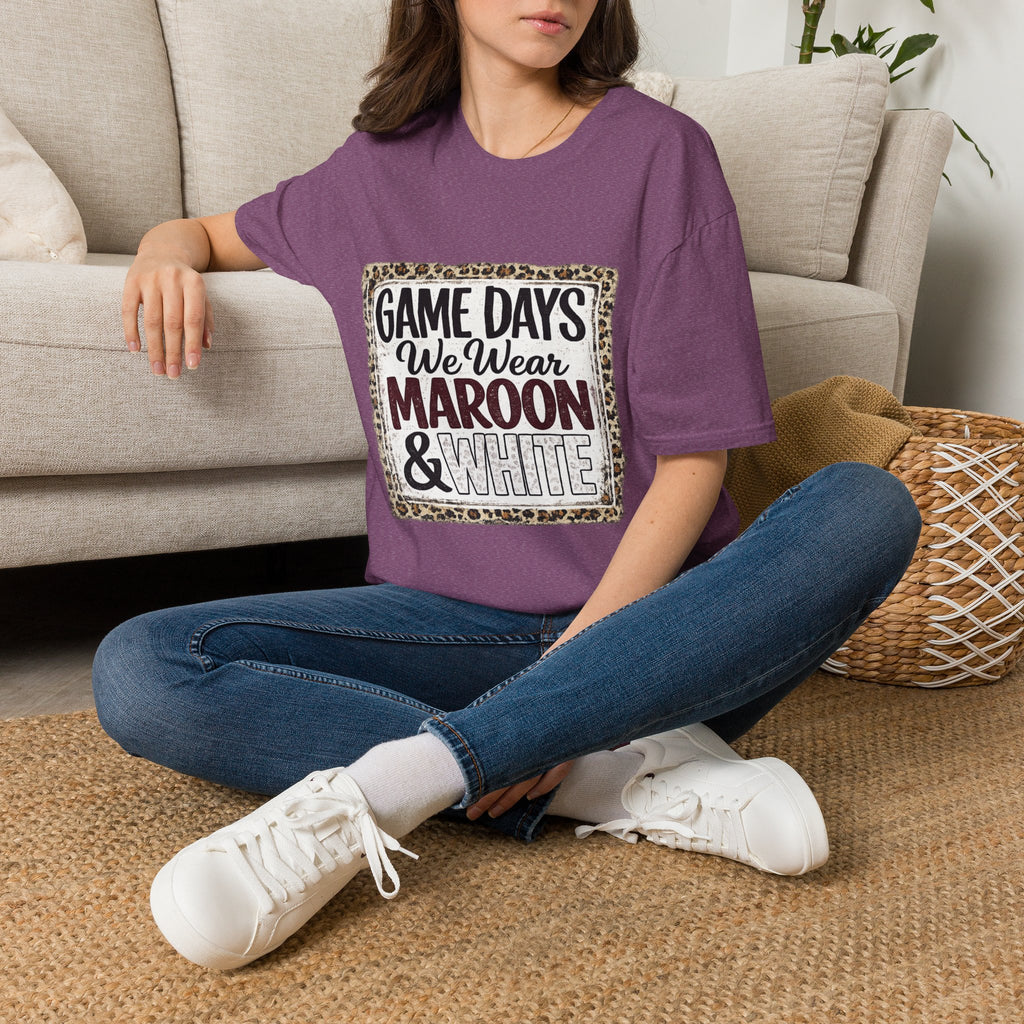 We Wear Maroon & White Spirit Tee