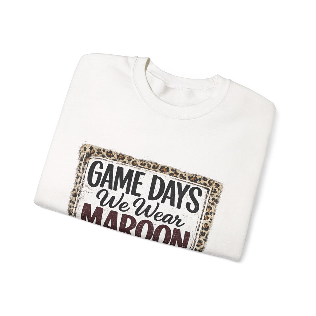 We Wear Maroon & White Spirit Crewneck