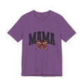 Mama Distressed Football Bow Tee