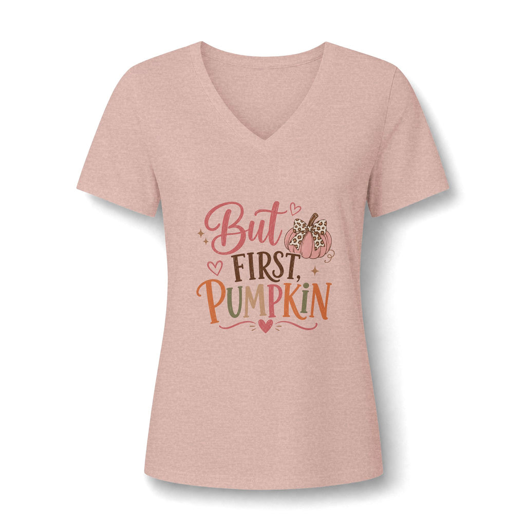 But First, Pumpkin V-Neck Tee