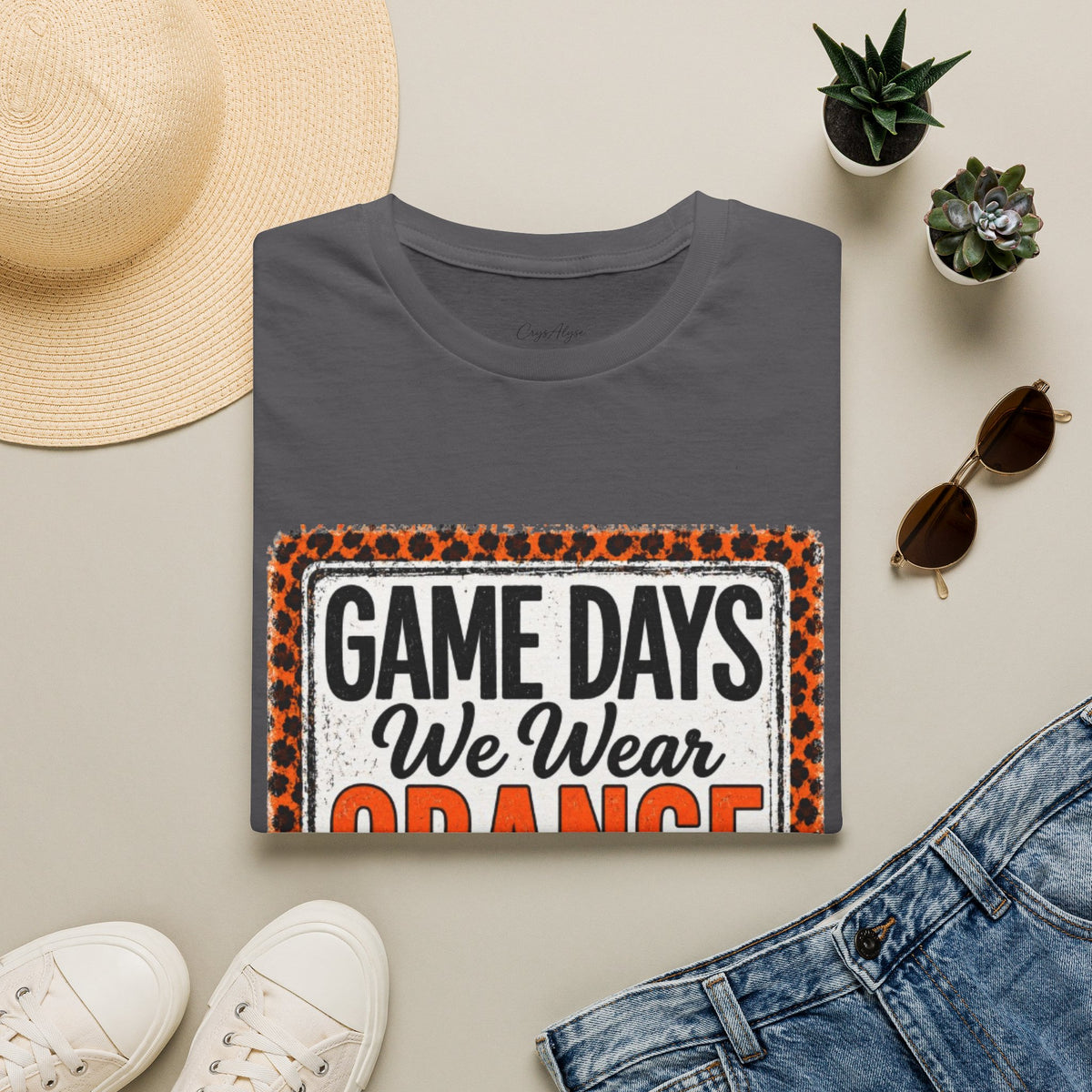 We Wear Orange & Black Spirit Tee