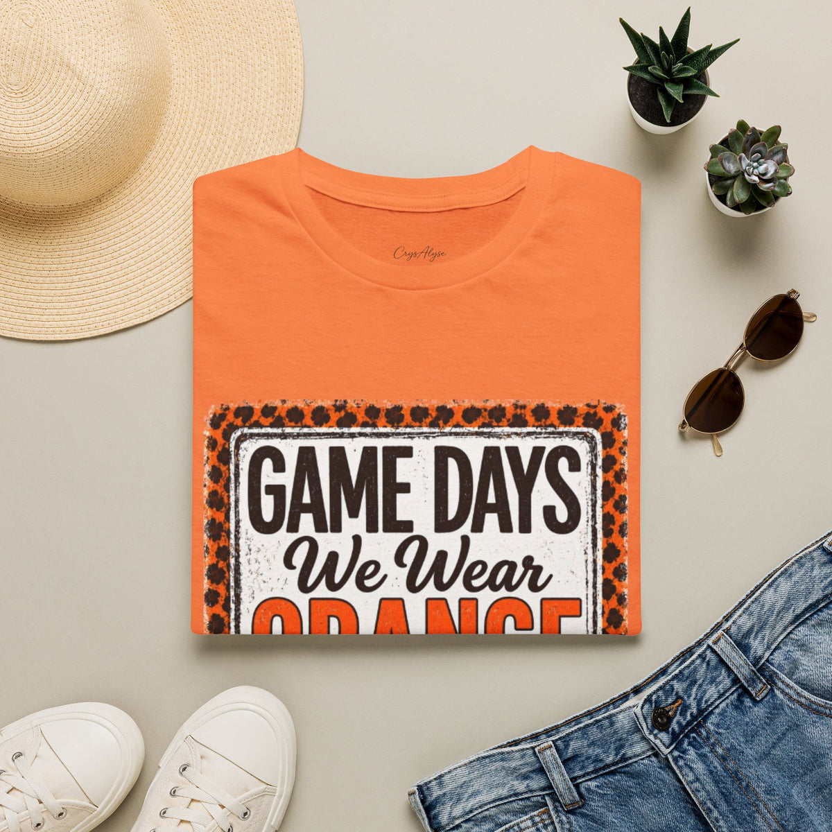 We Wear Orange & Black Spirit Tee