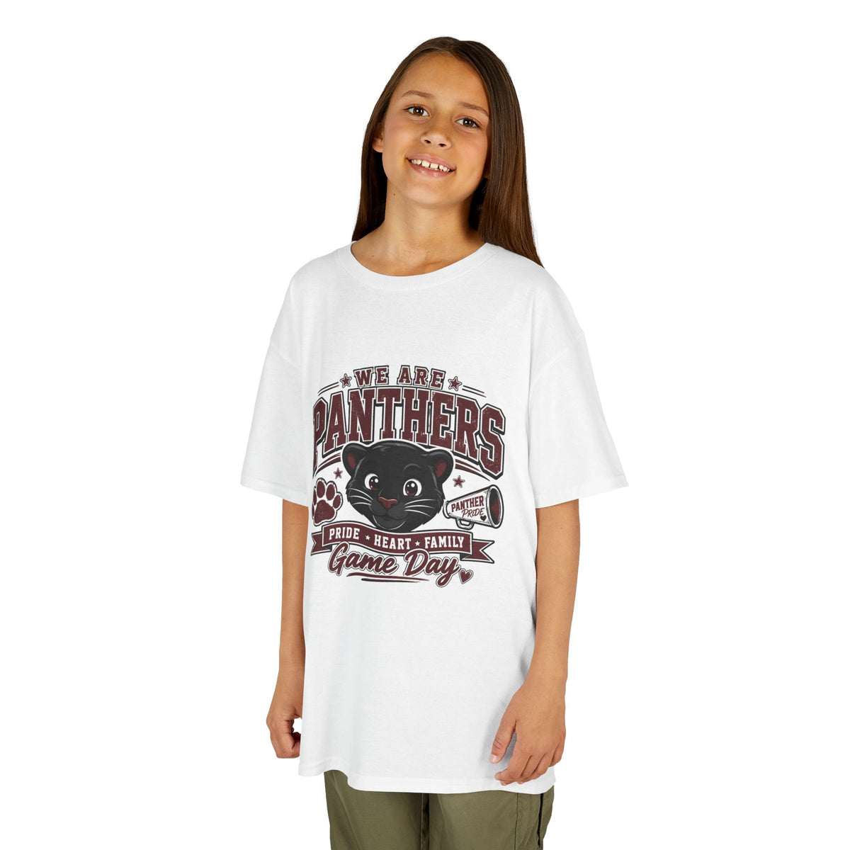 Panthers Pride, Heart & Family Kids Tee