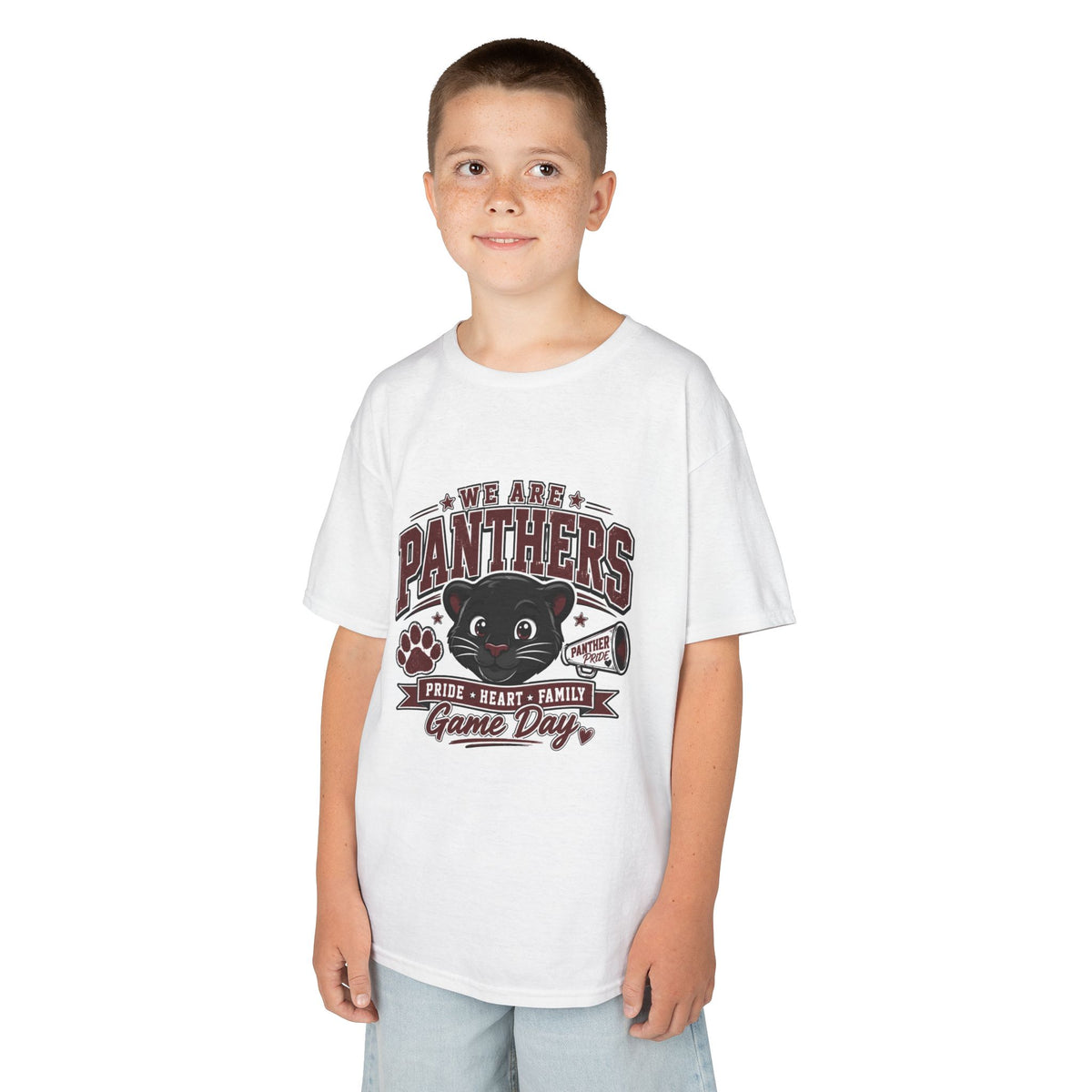 Panthers Pride, Heart & Family Kids Tee
