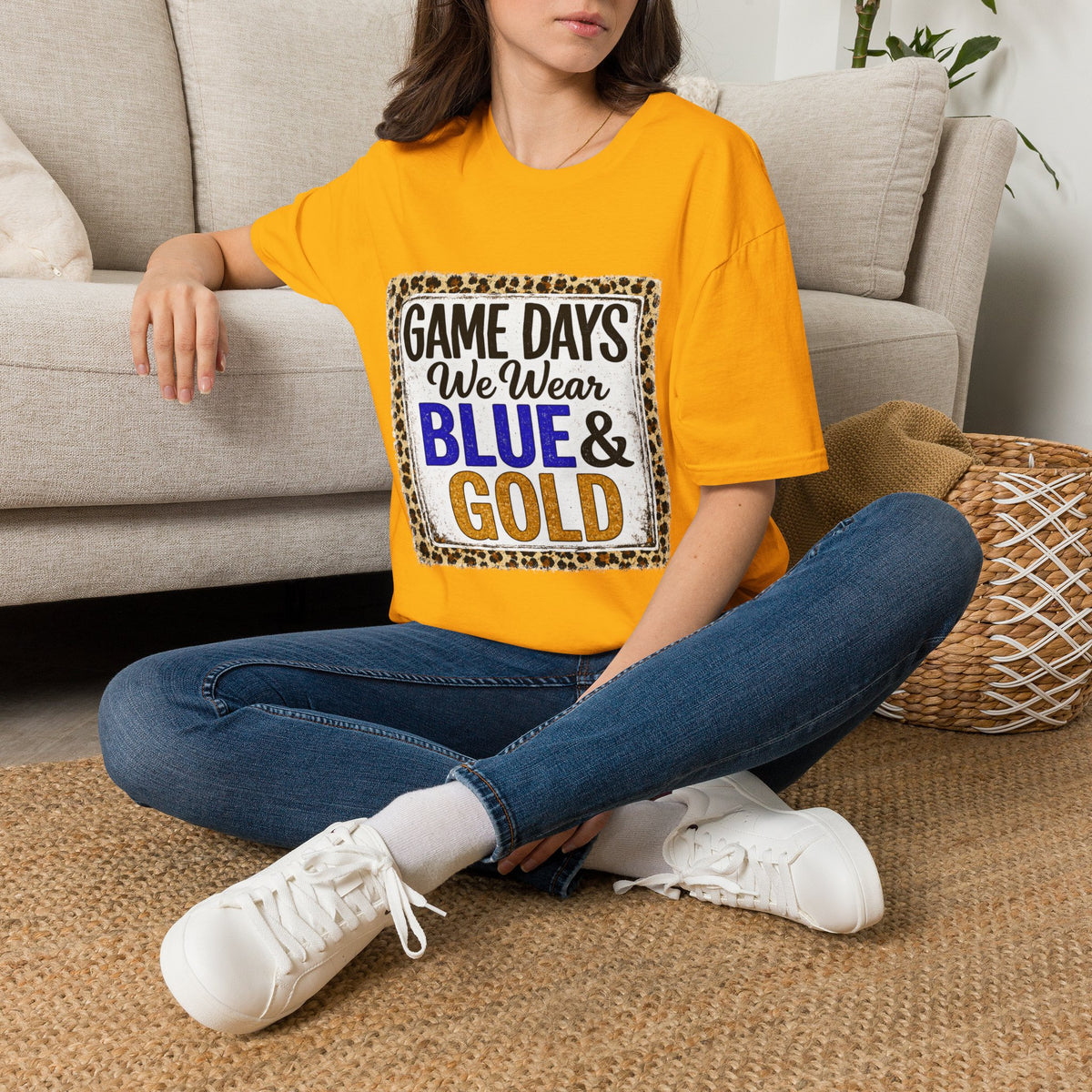 We Wear Blue & Gold Spirit Tee