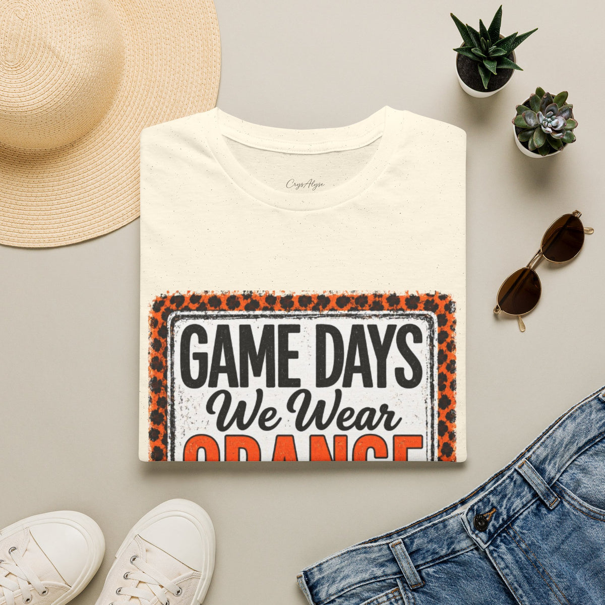 We Wear Orange & Black Spirit Tee